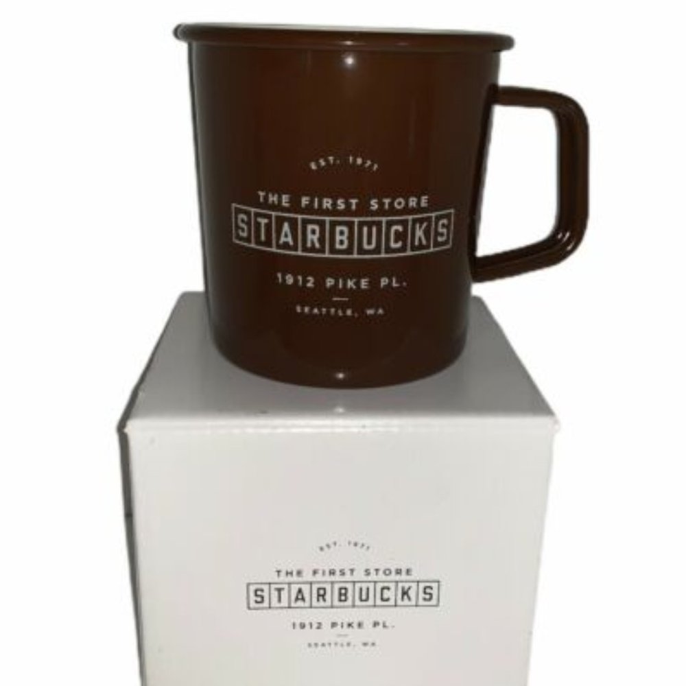 🆕Starbucks Coffee Pike Place Seattle Enamel Mug